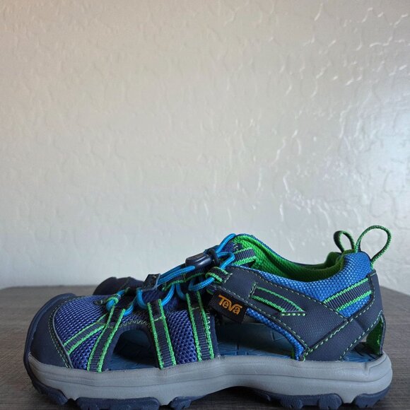 Teva Manatee Water Sandals Blue Size Kid's 1 Bungee Lace Closed Toe Outdoor Hike - Picture 3 of 9